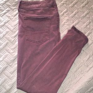 Maroon Super Stretch American Eagle Jeans